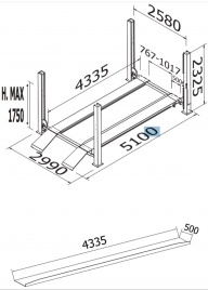 Plan du pont élévateur C-440