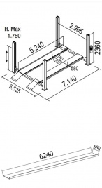 Plan du pont élévateur