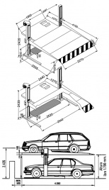 Plan du pont élévateur